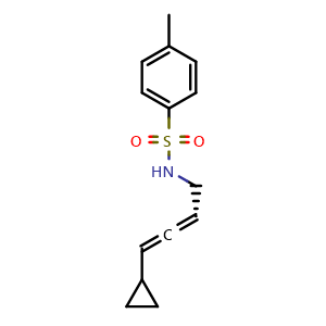 Chemical structure of (R)-N-(4-Cyclopropylbuta-2,3-dien-1-yl)-4-methylbenzenesulfonamide , AChemBlock AD270251