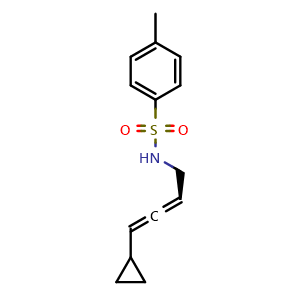 Chemical structure of (S)-N-(4-Cyclopropylbuta-2,3-dien-1-yl)-4-methylbenzenesulfonamide , AChemBlock AD270252