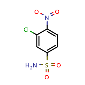 Chemical structure of 3-Chloro-4-nitrobenzenesulfonamide , CAS 93745-74-5, AChemBlock AD270290