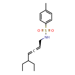 Chemical structure of (S)-N-(5-Ethylhepta-2,3-dien-1-yl)-4-methylbenzenesulfonamide , AChemBlock AD270292