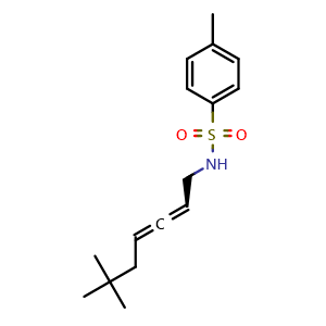 Chemical structure of (S)-N-(6,6-Dimethylhepta-2,3-dien-1-yl)-4-methylbenzenesulfonamide , AChemBlock AD270293