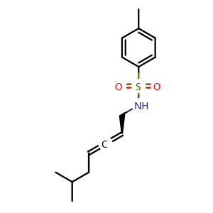Chemical structure of (S)-4-Methyl-N-(6-methylhepta-2,3-dien-1-yl)benzenesulfonamide , AChemBlock AD270294