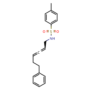 Chemical structure of (S)-4-Methyl-N-(6-phenylhexa-2,3-dien-1-yl)benzenesulfonamide , AChemBlock AD270295