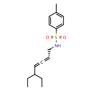 Chemical structure of (R)-N-(5-Ethylhepta-2,3-dien-1-yl)-4-methylbenzenesulfonamide , AChemBlock AD270296