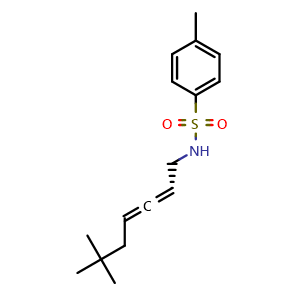 Chemical structure of (R)-N-(6,6-Dimethylhepta-2,3-dien-1-yl)-4-methylbenzenesulfonamide , AChemBlock AD270297
