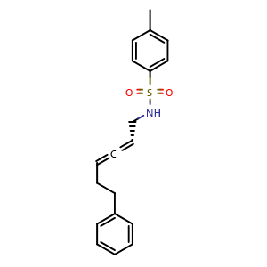 Chemical structure of (R)-4-Methyl-N-(6-phenylhexa-2,3-dien-1-yl)benzenesulfonamide , AChemBlock AD270299