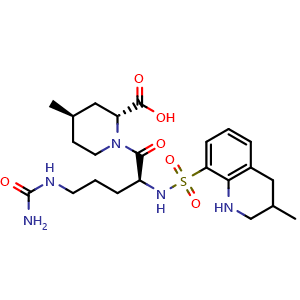 (2R,4R)-4-Methyl-1-((2S)-2-(3-methyl-1,2,3,4-tetrahydroquinoline-8-sulfonamido)-5-ureidopentanoyl)piperidine-2-carboxylic acid