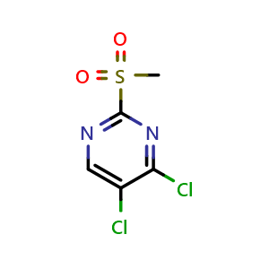Chemical structure of 4,5-Dichloro-2-(methylsulfonyl)pyrimidine , CAS 1803805-58-4, AChemBlock AD270308
