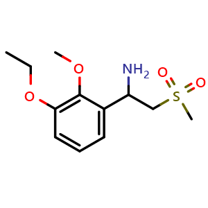 Chemical structure of 1-(3-Ethoxy-2-methoxyphenyl)-2-(methylsulfonyl)ethanamine , AChemBlock AD270309