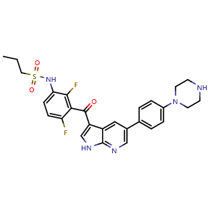 N-(2,4-Difluoro-3-(5-(4-(piperazin-1-yl)phenyl)-1H-pyrrolo[2,3-b]pyridine-3-carbonyl)phenyl)propane-1-sulfonamide
