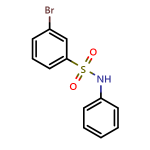 Chemical structure of 3-Bromo-n-phenylbenzenesulfonamide , CAS 166338-06-3, AChemBlock AD270341