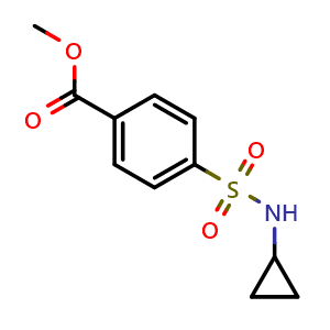 Chemical structure of Methyl 4-(N-cyclopropylsulfamoyl)benzoate , CAS 1219022-83-9, AChemBlock AD270343