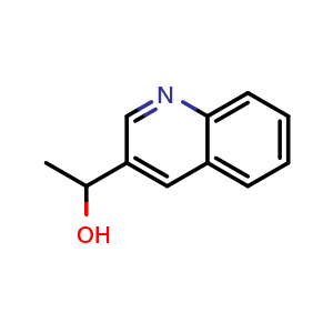 Chemical structure of 1-(Quinolin-3-yl)ethan-1-ol , CAS 53531-33-2, AChemBlock AD270377