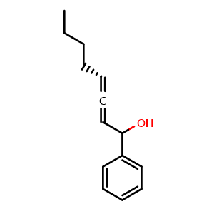 Chemical structure of (3R)-1-Phenylocta-2,3-dien-1-ol , AChemBlock AD270395