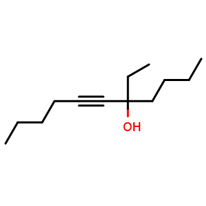 Chemical structure of 5-Ethylundec-6-yn-5-ol , AChemBlock AD270397