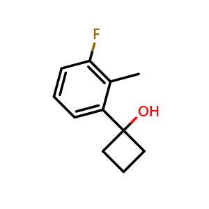 Chemical structure of 1-(3-Fluoro-2-methylphenyl)cyclobutan-1-ol , AChemBlock AD270401