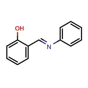 Chemical structure of (E)-2-((Phenylimino)methyl)phenol , CAS 103886-92-6, AChemBlock AD270417