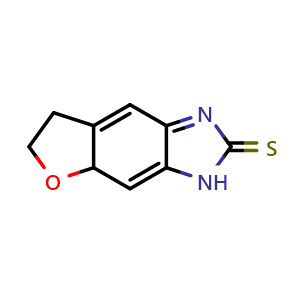 Chemical structure of 3,4A,6,7-Tetrahydro-2H-benzofuro[5,6-d]imidazole-2-thione , CAS 1322643-80-0, AChemBlock AD270445