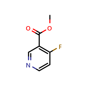 Chemical structure of Methyl 4-fluoronicotinate , CAS 1214375-37-7, AChemBlock AD270453