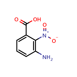 Chemical structure of 3-amino-2-nitrobenzoic acid , CAS 116465-92-0, AChemBlock AD270473