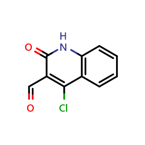 Chemical structure of 4-chloro-2-oxo-1,2-dihydroquinoline-3-carbaldehyde , CAS 100517-42-8, AChemBlock AD270490