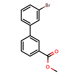 Chemical structure of Methyl 3-(3-bromophenyl)benzoate , CAS 1049118-72-0, AChemBlock AD270519