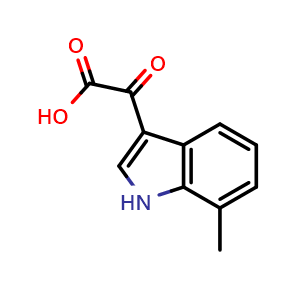 Chemical structure of 2-(7-methyl-1H-indol-3-yl)-2-oxoacetic acid , CAS 1082821-64-4, AChemBlock AD270533