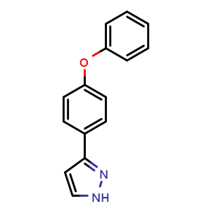 Chemical structure of 3-(4-phenoxyphenyl)-1H-pyrazole , CAS 111273-31-5, AChemBlock AD270548