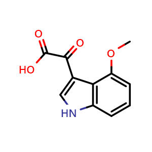 Chemical structure of 2-(4-methoxy-1H-indol-3-yl)-2-oxoacetic acid , CAS 1154742-60-5, AChemBlock AD270580