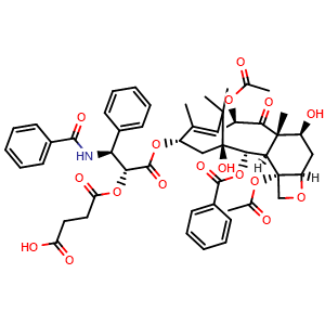 Chemical structure of Paclitaxel Succinate , CAS 117527-50-1, AChemBlock AD270598