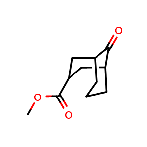 Chemical structure of Methyl 9-oxobicyclo[3.3.1]nonane-3-carboxylate , CAS 123405-97-0, AChemBlock AD270644