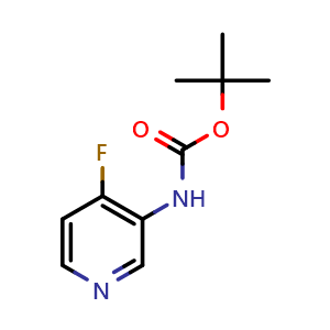 Chemical structure of tert-Butyl (4-fluoropyridin-3-yl)carbamate , CAS 1245914-33-3, AChemBlock AD270652