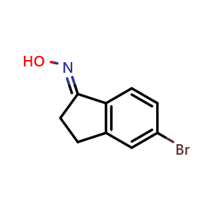 Chemical structure of N-[(1E)-5-bromo-2,3-dihydro-1H-inden-1-ylidene]hydroxylamine , CAS 1251457-83-6, AChemBlock AD270659