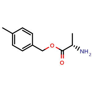 Chemical structure of (4-methylphenyl)methyl (2S)-2-aminopropanoate , CAS 1424984-17-7, AChemBlock AD270750