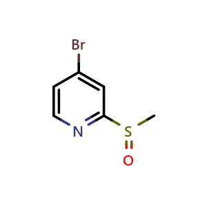 Chemical structure of 4-bromo-2-(methylsulfinyl)pyridine , CAS 1446412-33-4, AChemBlock AD270768