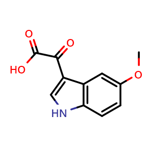 Chemical structure of 2-(5-methoxy-1H-indol-3-yl)-2-oxoacetic acid , CAS 14827-68-0, AChemBlock AD270780