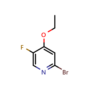 Chemical structure of 2-bromo-4-ethoxy-5-fluoropyridine , CAS 1505146-15-5, AChemBlock AD270790
