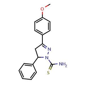 3-(4-methoxyphenyl)-5-phenyl-4,5-dihydro-1H-pyrazole-1-carbothioamide