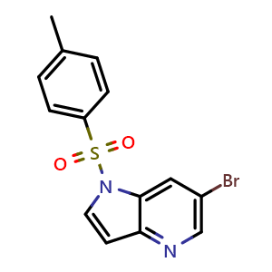 Chemical structure of 6-bromo-1-tosyl-1H-pyrrolo[3,2-b]pyridine , CAS 1537206-96-4, AChemBlock AD270805