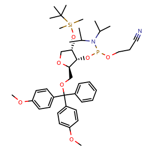 (2R,3R,4S)-2-((bis(4-methoxyphenyl)(phenyl)methoxy)methyl)-4-((tert-butyldimethylsilyl)oxy)tetrahydrofuran-3-yl (2-cyanoethyl) diisopropylphosphoramidite