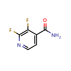 Chemical structure of 2,3-difluoroisonicotinamide , CAS 1601699-70-0, AChemBlock AD270833