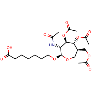 7-{[(2R,3R,4R,5R,6R)-4,5-bis(acetyloxy)-6-[(acetyloxy)methyl]-3-acetamidooxepan-2-yl]oxy}heptanoic acid