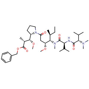 benzyl (2R,3R)-3-((S)-1-((3R,4S,5S)-4-((S)-2-((S)-2-(dimethylamino)-3-methylbutanamido)-N,3-dimethylbutanamido)-3-methoxy-5-methylheptanoyl)pyrrolidin-2-yl)-3-methoxy-2-methylpropanoate