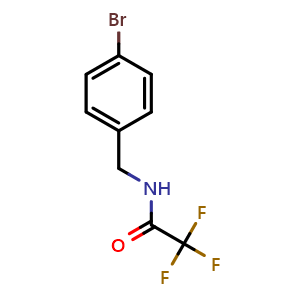 Chemical structure of Trifluoroacetamide,-(4-bromobenzyl) , CAS 172218-35-8, AChemBlock AD270879