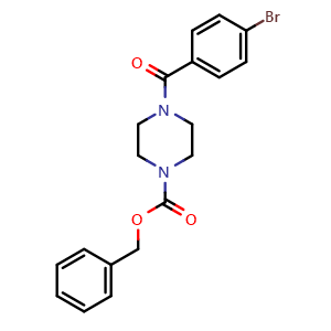 Chemical structure of benzyl 4-(4-bromobenzoyl)piperazine-1-carboxylate , CAS 1796113-55-7, AChemBlock AD270898