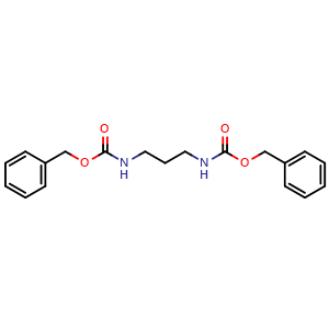 Chemical structure of benzyl N-(3-{[(benzyloxy)carbonyl]amino}propyl)carbamate , CAS 18807-68-6, AChemBlock AD270929