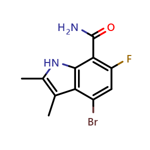4-bromo-6-fluoro-2,3-dimethyl-1H-indole-7-carboxamide