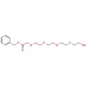 Chemical structure of Benzyl 14-hydroxy-3,6,9,12-tetraoxatetradecanoate , CAS 195071-47-7, AChemBlock AD270950