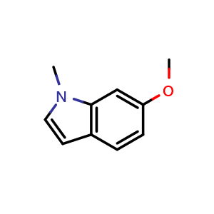 Chemical structure of 6-methoxy-1-methyl-1H-indole , CAS 1968-17-8, AChemBlock AD270956
