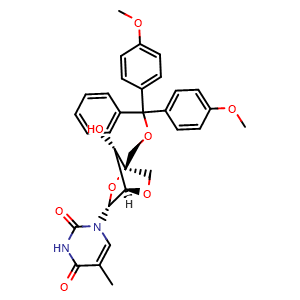 1-((1R,3R,4R,7S)-1-((bis(4-methoxyphenyl)(phenyl)methoxy)methyl)-7-hydroxy-2,5-dioxabicyclo[2.2.1]heptan-3-yl)-5-methylpyrimidine-2,4(1H,3H)-dione